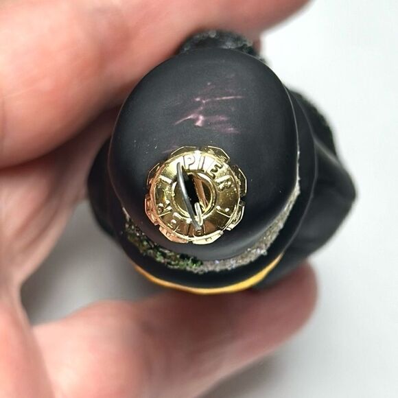 Vintage PIER 1 Blown Mercury Glass Chimney Sweep Christmas Ornament - Picture 8 of 9